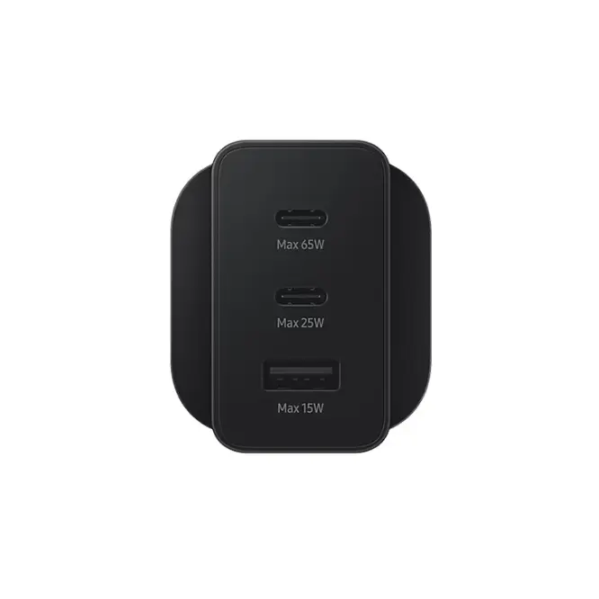 Samsung 65W PD Power Adapter Trio USB-C X 2 Ports USB-A Port and Type-C To C Cable - CN Version - photo 4 - Shopo.lk