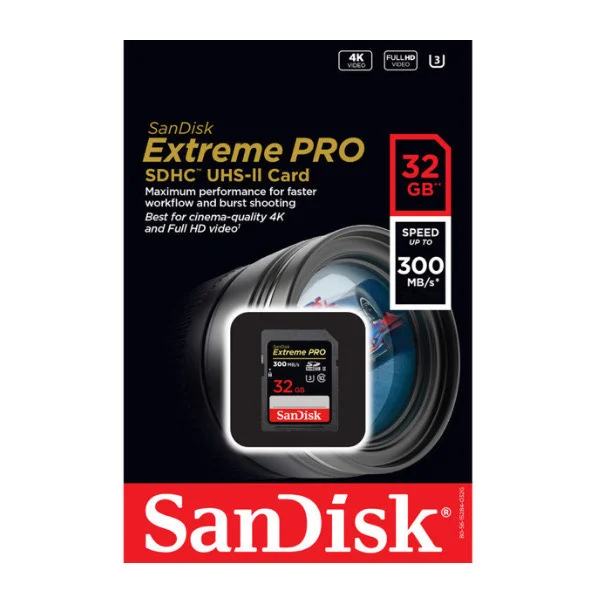 SanDisk Extreme Pro 32GB SDHC 300 MB/S UHS-II Memory Card - Shopo.lk Sri Lanka