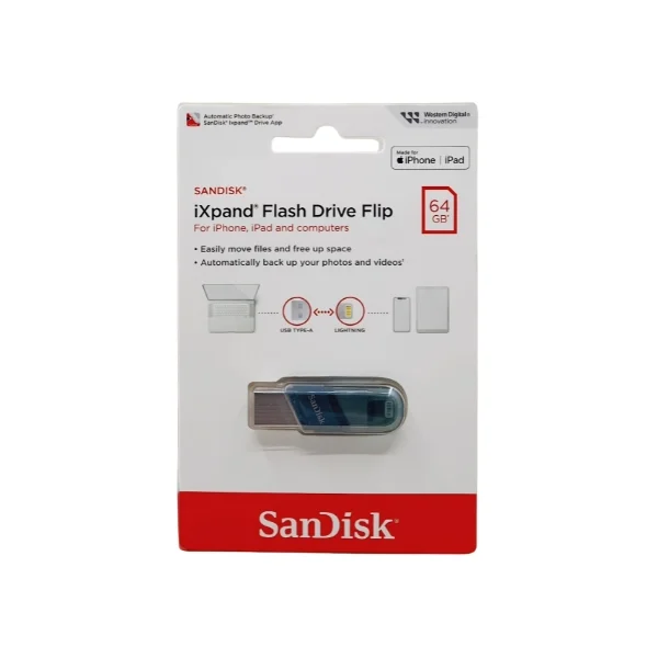 SanDisk iXpand Flash Drive Flip 64GB Lightning + USB - Shopo.lk Sri Lanka