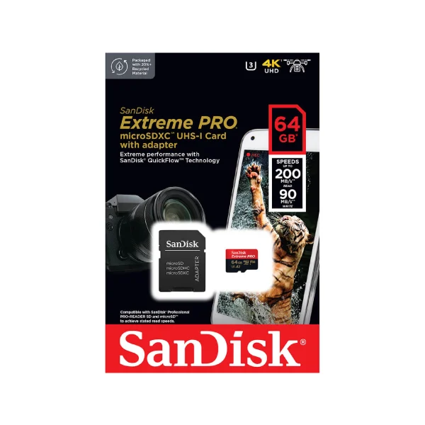SanDisk Micro SDXC Extreme Pro 64GB 200MB/s UHS-I - Shopo.lk Sri Lanka