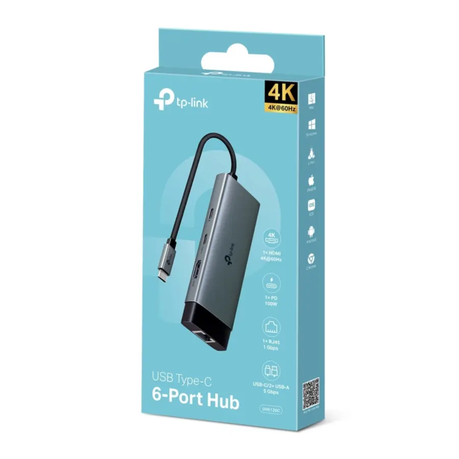TP-link UH6120C USB Type-C 6 Port Hub 4K - photo 5 - Shopo.lk