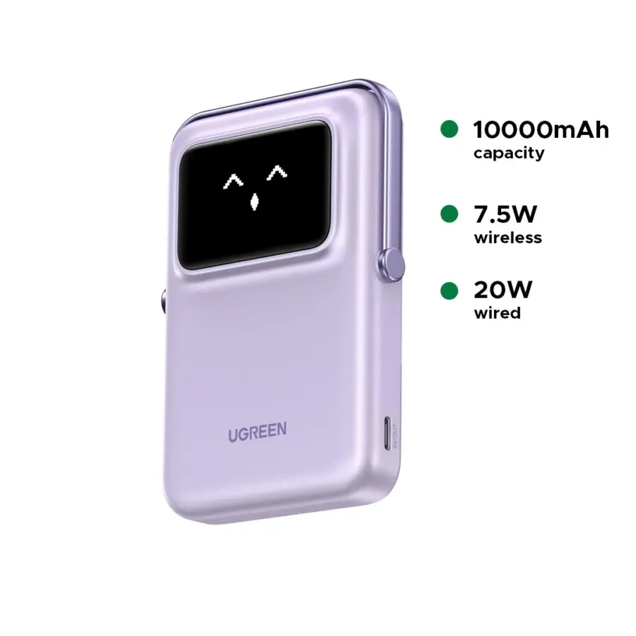 UGREEN 10000mah 20W Uno Series Magnetic Wireless Power Bank With Stand – PB572 – 45327 - Shopo.lk Sri Lanka