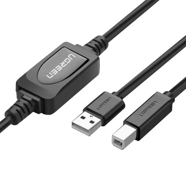 UGREEN 10374 USB 2.0 A Male to B Male Active Printer Cable 10M - Shopo.lk Sri Lanka