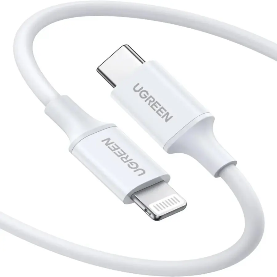 UGREEN 10493 Type-C to Lightning PD Fast Charging Cable 1m White - Shopo.lk Sri Lanka