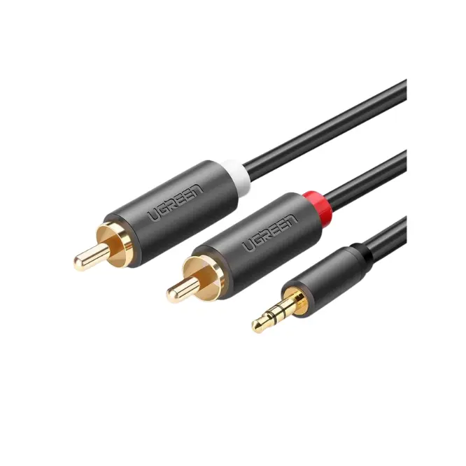 UGREEN 10512 3.5mm Male To 2 RCA Male Audio Cable 3m - Shopo.lk Sri Lanka