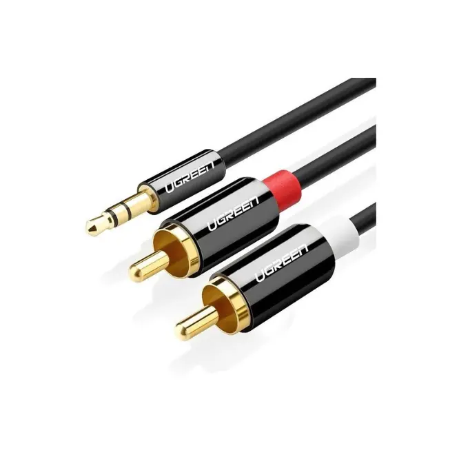 UGREEN 10583 3.5mm Male To 2 RCA Male Cable 1.5m - Shopo.lk Sri Lanka