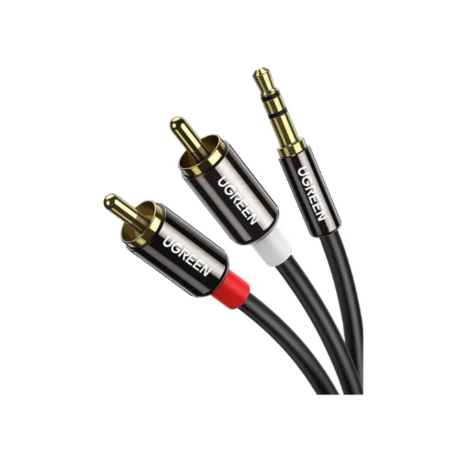 UGREEN 10583 3.5mm Male To 2 RCA Male Cable 1.5m - Shopo.lk Sri Lanka