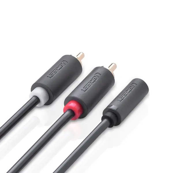 UGREEN 10588 3.5mm Female to 2RCA Male Audio Cable 1m - Shopo.lk Sri Lanka