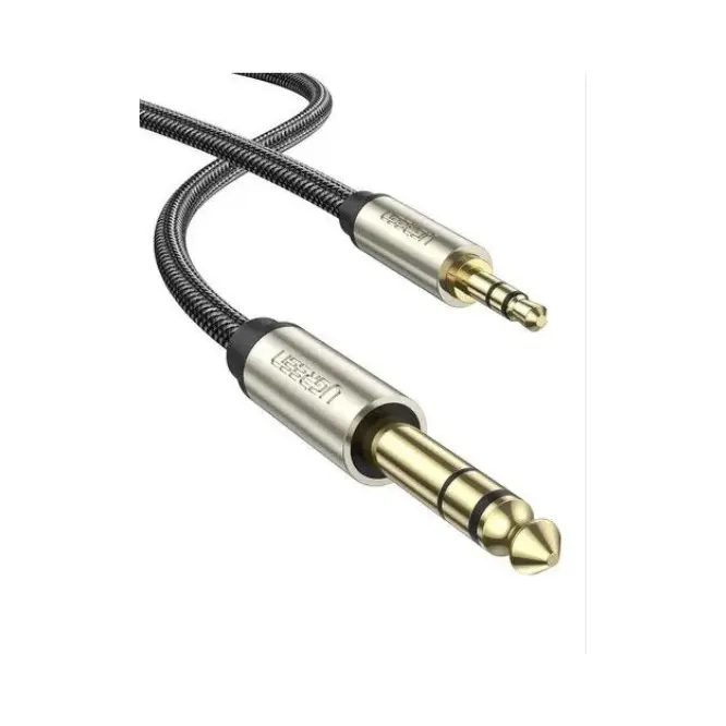 UGREEN 10630 3.5mm To 6.35mm TRS Stereo Audio Cable 5m - Gray - Shopo.lk Sri Lanka