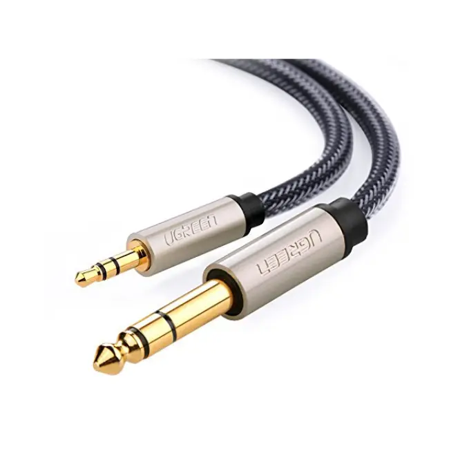 UGREEN 10630 3.5mm To 6.35mm TRS Stereo Audio Cable 5m - Gray - Shopo.lk Sri Lanka