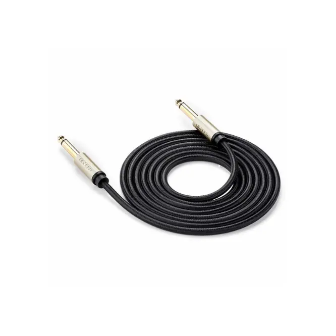 UGREEN 10636 6.5mm Male to Male Stereo Auxiliary Aux Audio Cable 1m Grey - Shopo.lk Sri Lanka