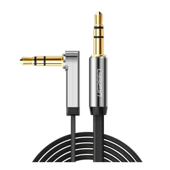UGREEN 10729 3.5mm Male To 3.5mm Male Flat Cable 5m - Black - Shopo.lk Sri Lanka