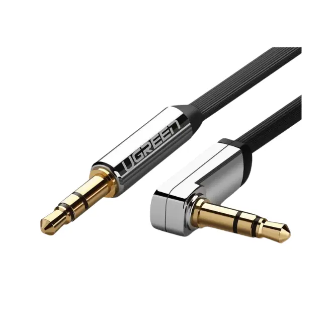 UGREEN 10729 3.5mm Male To 3.5mm Male Flat Cable 5m - Black - Shopo.lk Sri Lanka