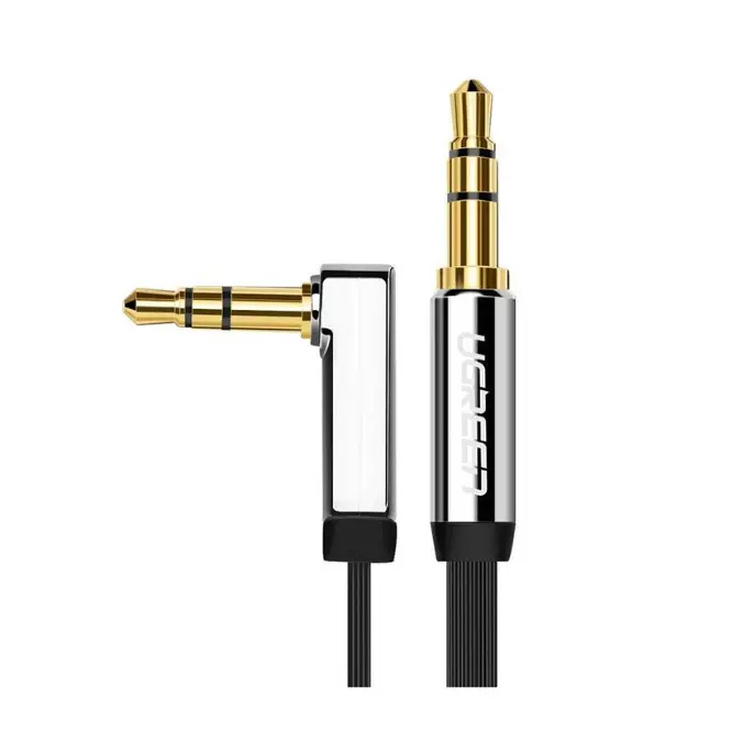 UGREEN 10729 3.5mm Male To 3.5mm Male Flat Cable 5m - Black - Shopo.lk Sri Lanka