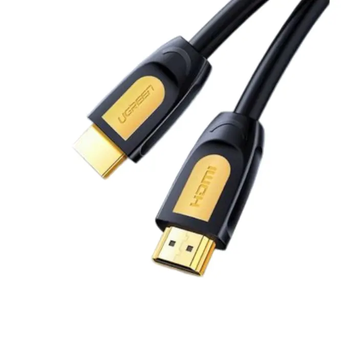 UGREEN 11106 HDMI Round Cable 1.5M Yellow / Black - Shopo.lk Sri Lanka