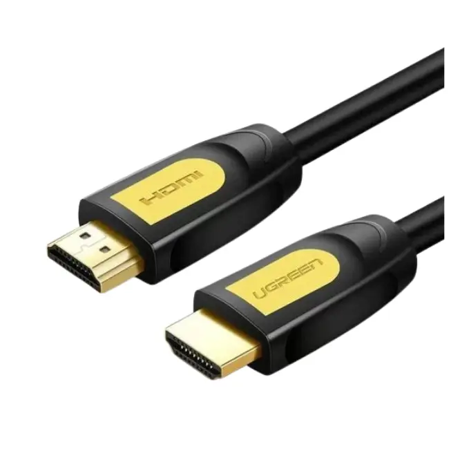 UGREEN 11106 HDMI Round Cable 1.5M Yellow / Black - Shopo.lk Sri Lanka