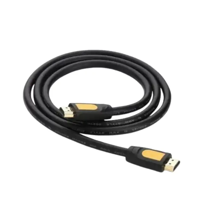 UGREEN 11106 HDMI Round Cable 1.5M Yellow / Black - Shopo.lk Sri Lanka