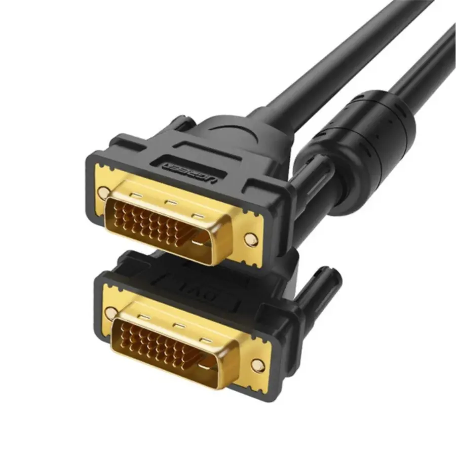 UGREEN 11606 DVI(24+1) Male To Male Cable Gold Plated 1.5m Black - Shopo.lk Sri Lanka