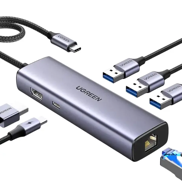 UGREEN 15598 100W 6-in-1 USB-C Multifunction Adapter - Shopo.lk Sri Lanka