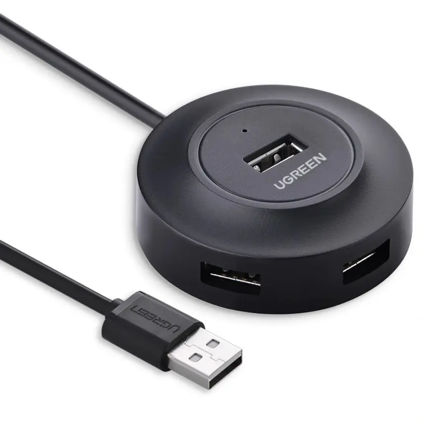 UGREEN 20277 USB 2.0 Hub 4 Port 1M (Black) CR106 - Shopo.lk Sri Lanka
