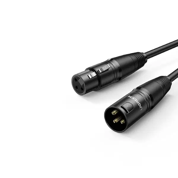 UGREEN 20711 Cannon Male To Female Microphone Extension Audio Cable 3m - Black - Shopo.lk Sri Lanka