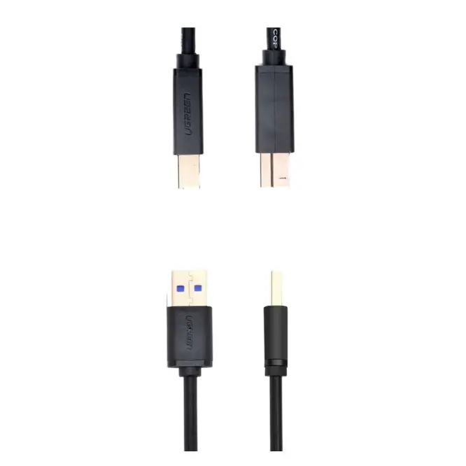 UGREEN 30753 USB 3.0 AM To BM Print Cable 1M - Black - Shopo.lk Sri Lanka