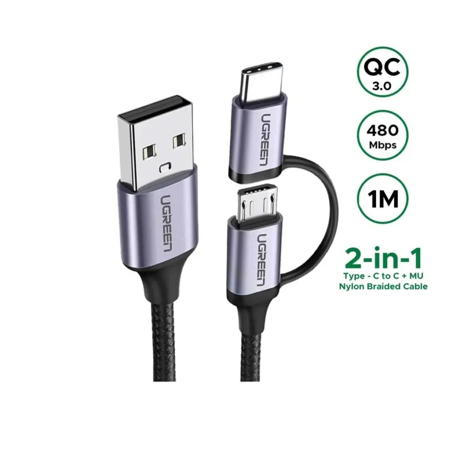 UGREEN 30875 USB-A to Micro Usb+usb - Shopo.lk Sri Lanka
