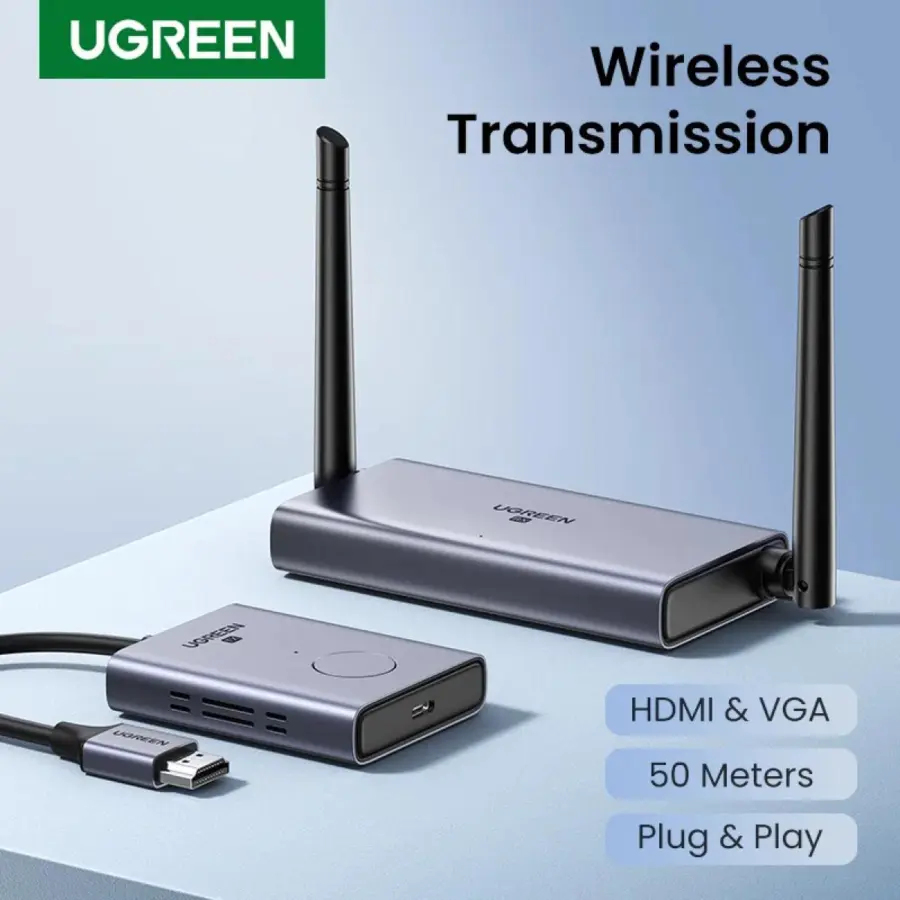 UGREEN 50633A Wireless HDMI Extender Transmitter and Receiver 50m CM506 - Shopo.lk Sri Lanka