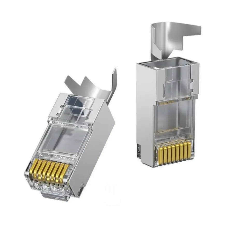 UGREEN 50634 CAT7 FTP RJ45 Modular Plugs Two Piece Gold Plated 50u 10 pieces - Shopo.lk Sri Lanka
