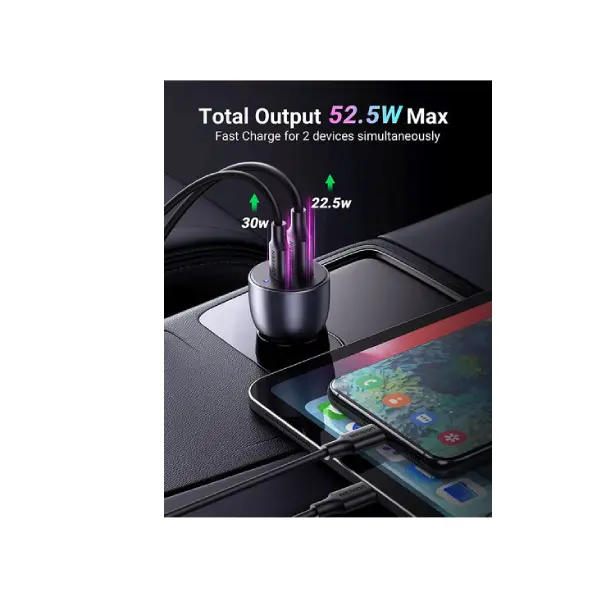 UGREEN 52.5W Type C Car Charger (CD213) 60980 - Shopo.lk Sri Lanka