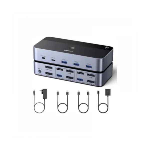 UGREEN 55851 DisplayPort Dual Monitor KVM Switch 2 In 2 Out - Shopo.lk Sri Lanka