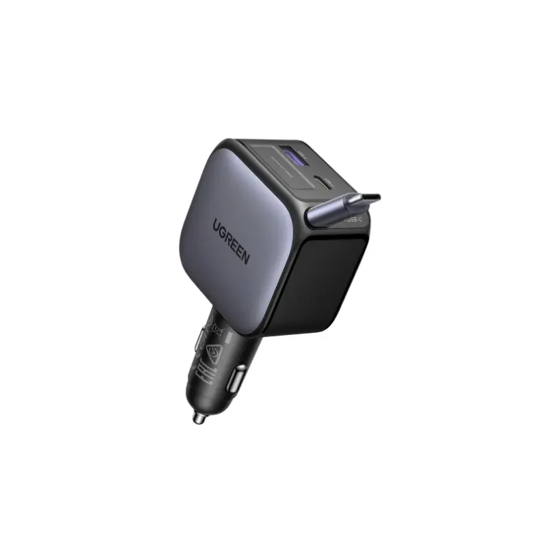 UGREEN 55909B Nexode 90W Retractable Car Charger - Shopo.lk Sri Lanka