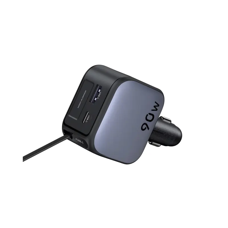 UGREEN 55909B Nexode 90W Retractable Car Charger - Shopo.lk Sri Lanka
