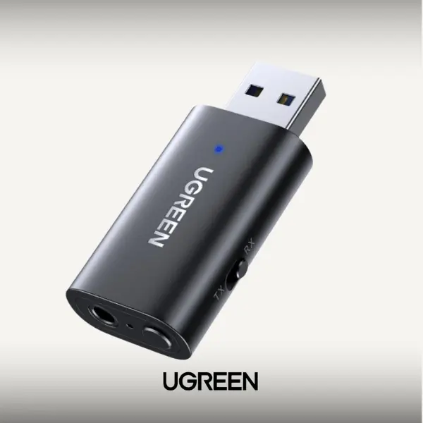 UGREEN 60300 USB 2.0 to 3.5mm Bluetooth Transmitter / Receiver Adapter With Audio Cable CM523 - Shopo.lk Sri Lanka