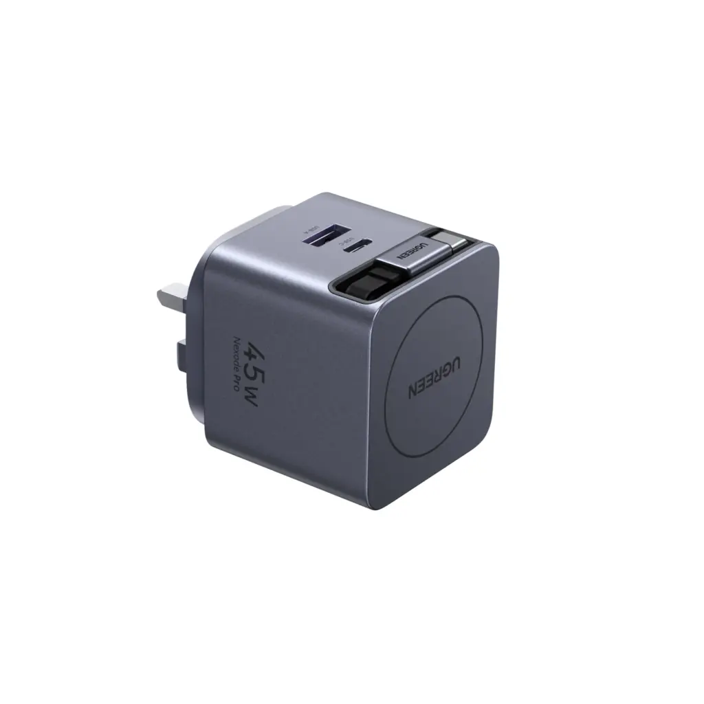 UGREEN 65823 45W GaN Fast Charger with Retractable Cable - Shopo.lk Sri Lanka