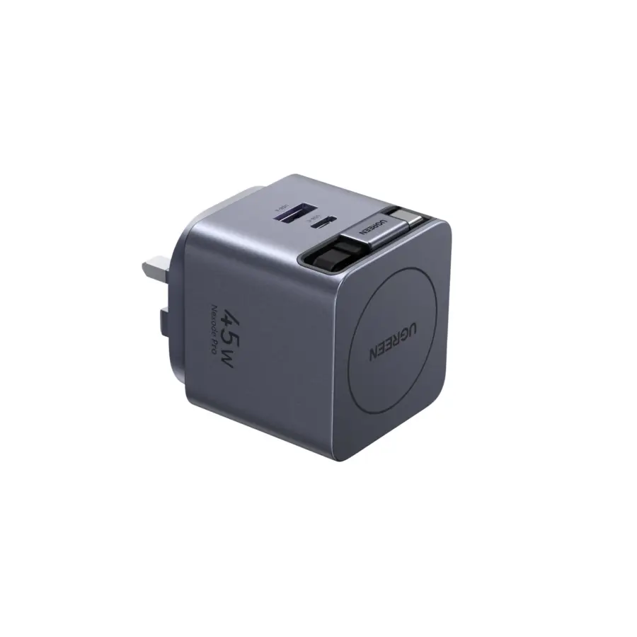 UGREEN 65823 45W GaN Fast Charger with Retractable Cable - Shopo.lk Sri Lanka