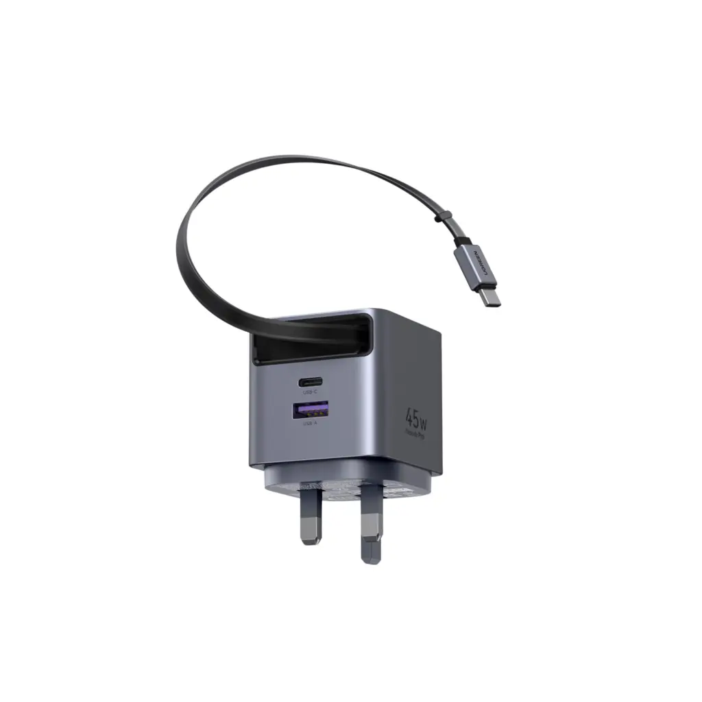 UGREEN 65823 45W GaN Fast Charger with Retractable Cable - Shopo.lk Sri Lanka