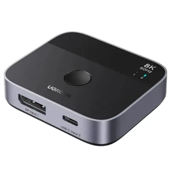 UGREEN 65878 DisplayPort + USB-C Switch 2-In 1-Out - Shopo.lk Sri Lanka