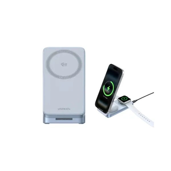 UGREEN 65901 MagFlow 3-in-1 Wireless Charger 25W - Shopo.lk Sri Lanka