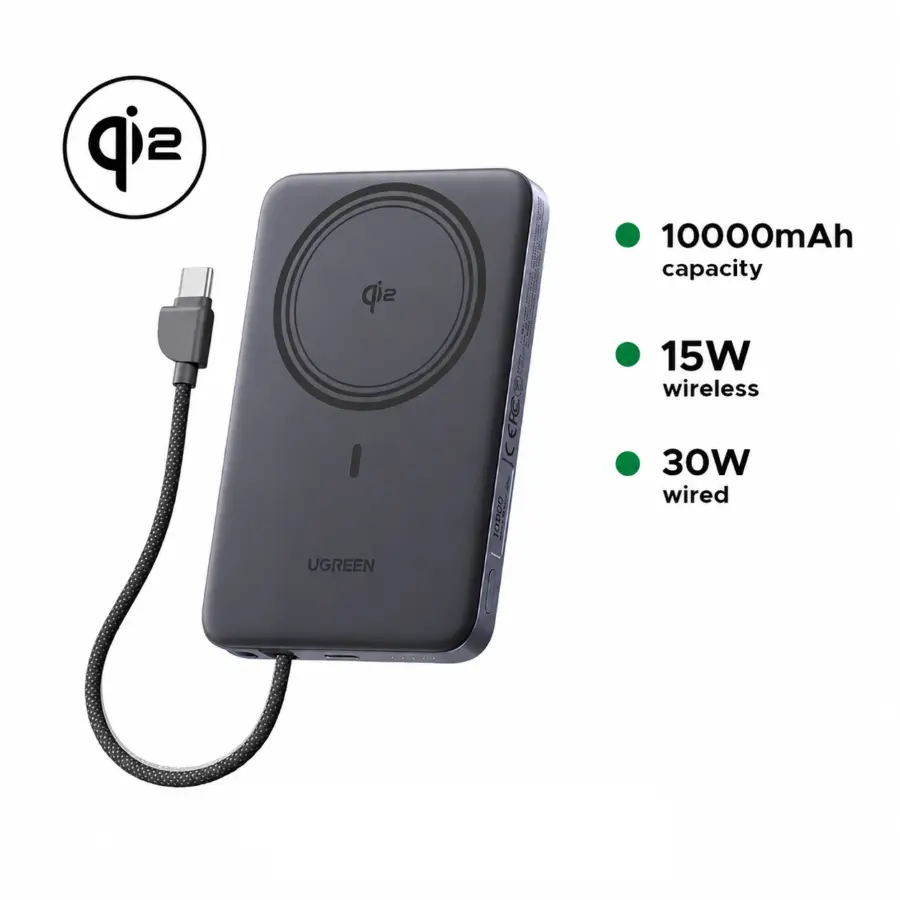 UGREEN 75982B Magnetic Wireless Power Bank PB570 - Shopo.lk Sri Lanka