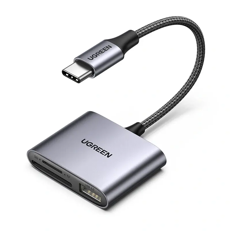 UGREEN 80798 USB-C to SD/TF + USB 2.0 Memory Card Reader CM387 - Shopo.lk Sri Lanka