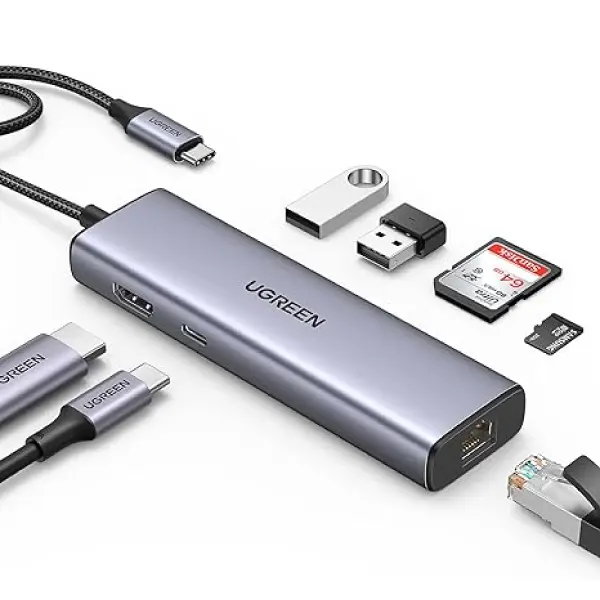 UGREEN 90568 7-in-1 USB-C Hub 4K@30Hz HDMI RJ45 Ethernet - Shopo.lk Sri Lanka