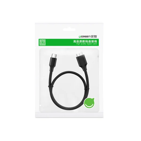 UGREEN cable USB Type C - micro USB Type B SuperSpeed 3.0 cable 1m black US312 20103 - Shopo.lk Sri Lanka