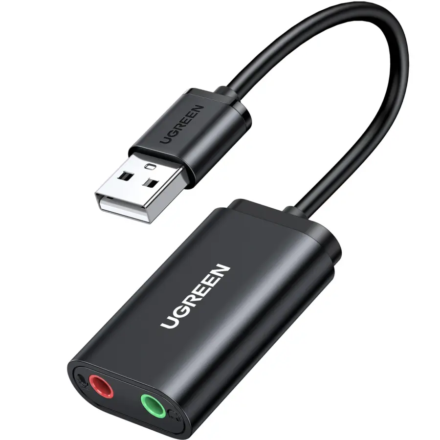 Ugreen US205 USB 2.0 External Sound Adapter Black (30724) - Shopo.lk Sri Lanka