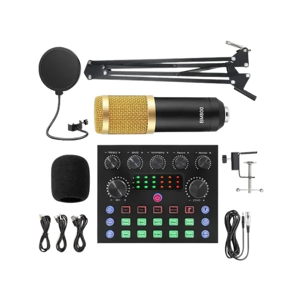 V8 Sound Card + BM800 Condenser Mic Kit - Shopo.lk Sri Lanka