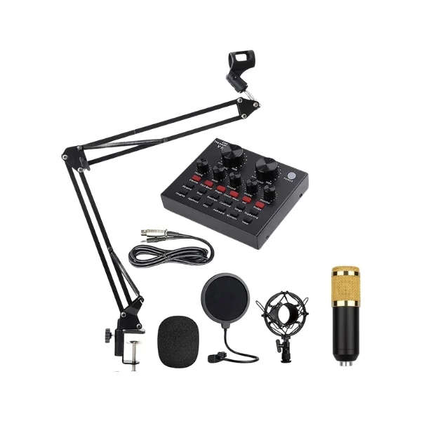 V8 Sound Card + BM800 Condenser Mic Kit - Shopo.lk Sri Lanka
