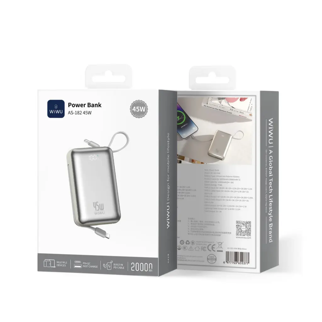 WiWU AS-182 45W 20000mAh Power Bank - photo 3 - Shopo.lk