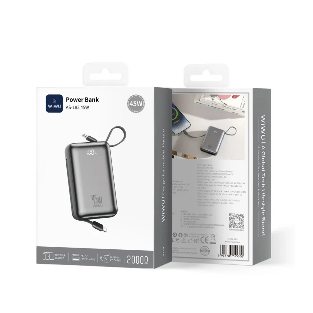 WiWU AS-182 45W 20000mAh Power Bank - photo 4 - Shopo.lk