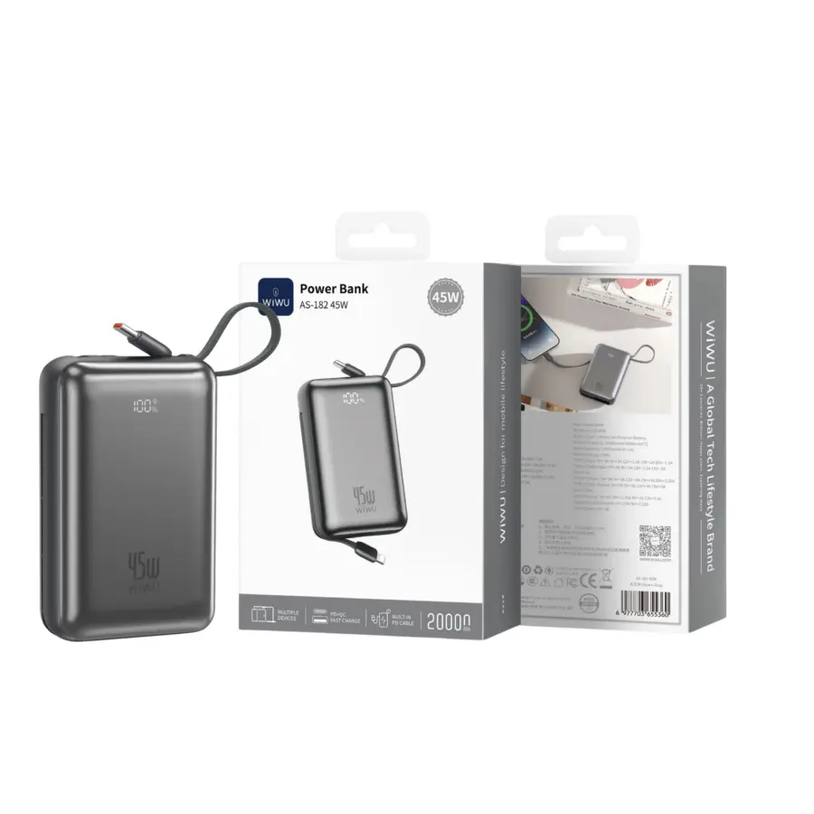 WiWU AS-182 45W 20000mAh Power Bank - photo 5 - Shopo.lk