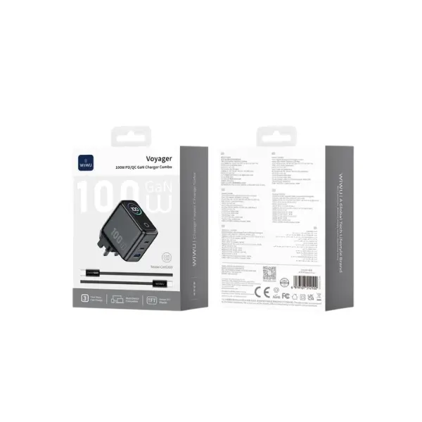 WiWU CHG300 Voyager 100W PD/QC GaN Charger - photo 4 - Shopo.lk